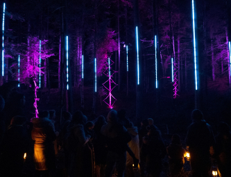 Auvèrnha : Parcours nocturne conté, son et lumières | La forêt des Arboris