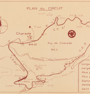 Plan du circuit de Charade (1958)