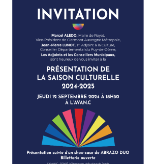 Présentation de la Saison Culturelle 2024 - 2025 | L'Avan.C