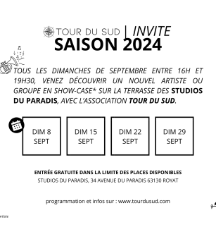 Saison 2024 : Concerts Paradis | Tour du Sud