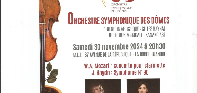 Concert de l'Orchestre Symphonique des Dômes