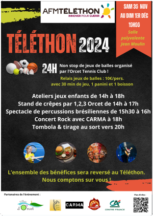 Téléthon de l'Orcet tennis club