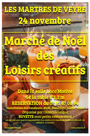 Marché de Noël des loisirs créatifs | Les Martres-de-Veyre