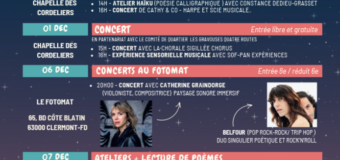 Concerts : Belfour & Catherine Graindorge | Fotomat / Festival  Road movie (5ème édition 'Art & Société')